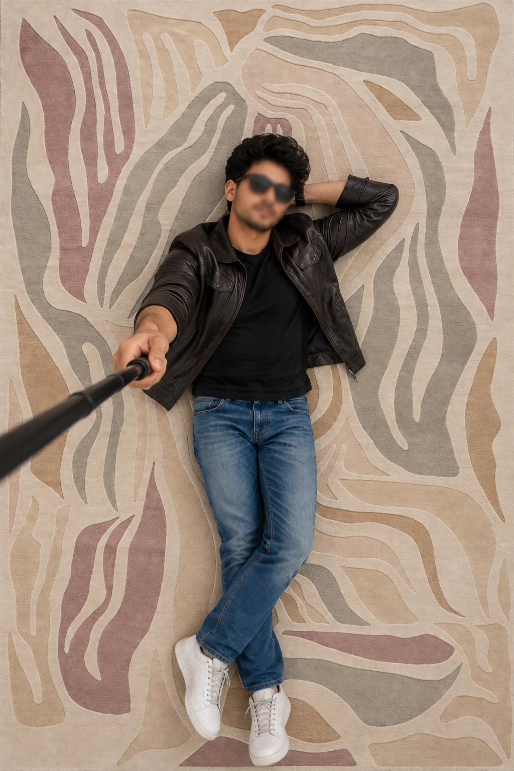 Nikhil's rug at home in Mumbai